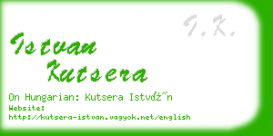 istvan kutsera business card